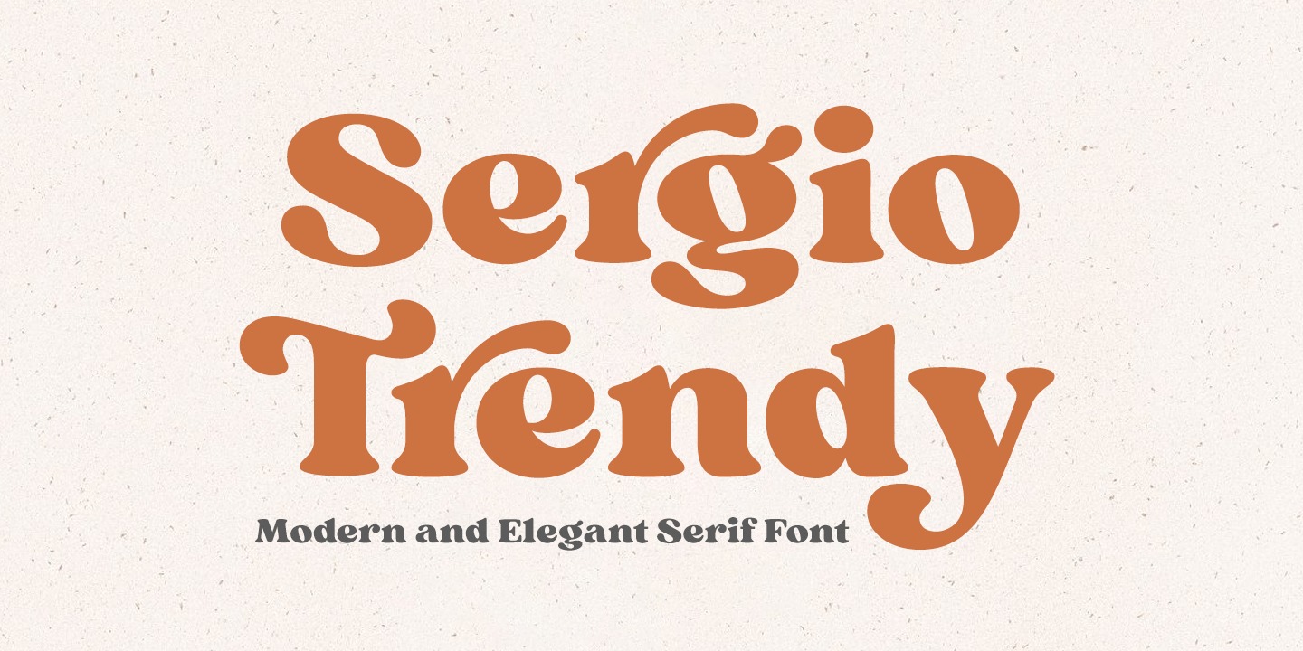 Пример шрифта Sergio Trendy